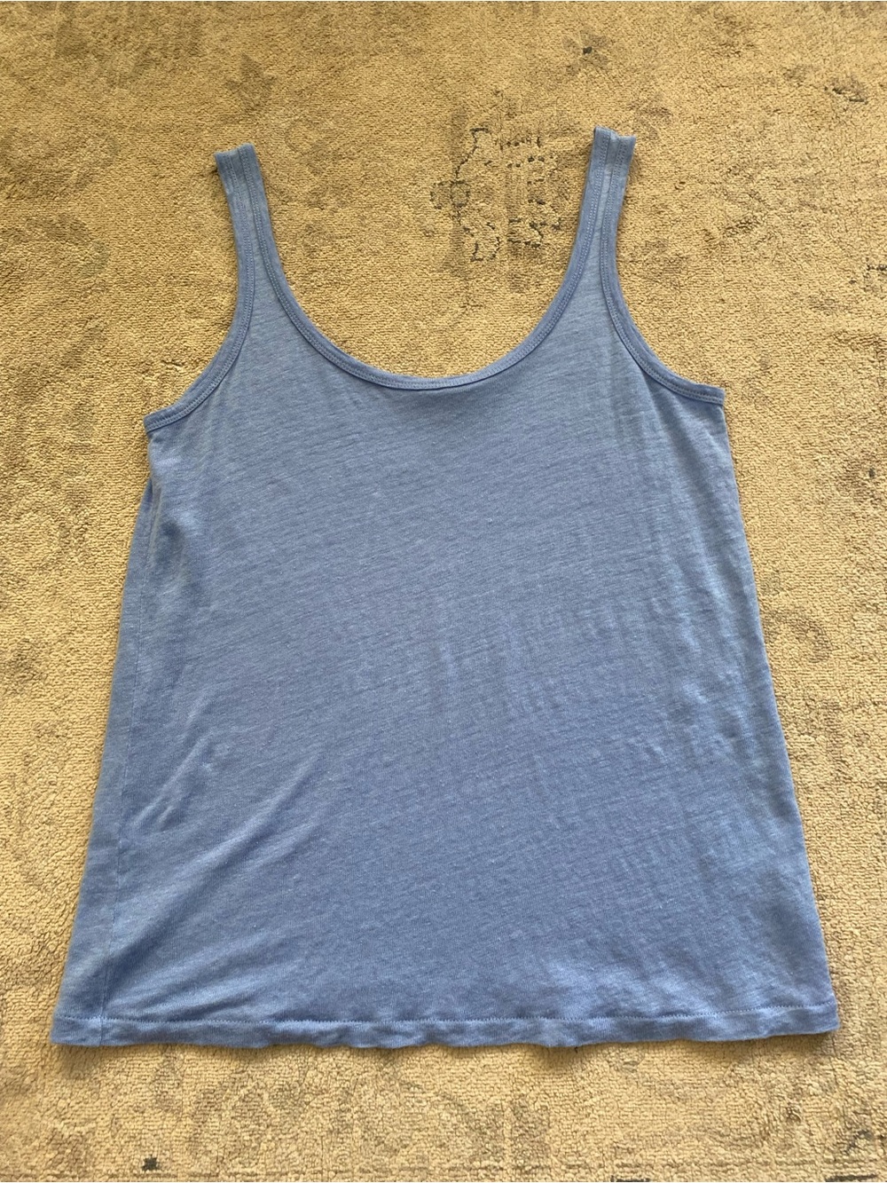 J. Crew 100% Linen Tank Top Small Light Blue Lightweight Pastel Soft Girl